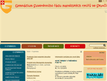 Tablet Screenshot of gymskutec.cz